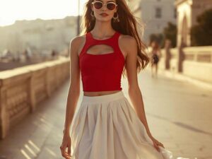 Red tank top
